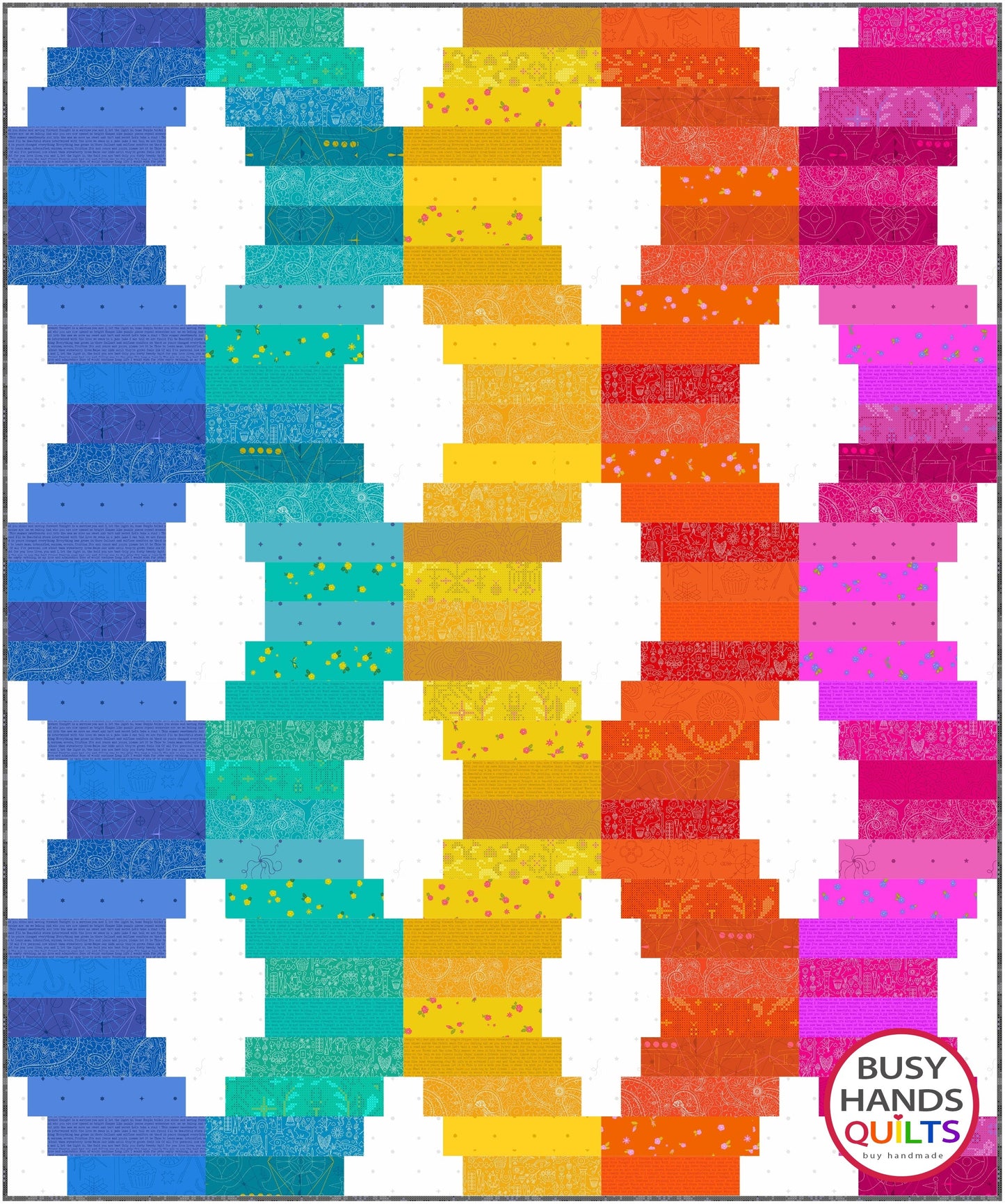 Jelly Roll Waves Quilt Pattern PDF DOWNLOAD Busy Hands Quilts $12.99