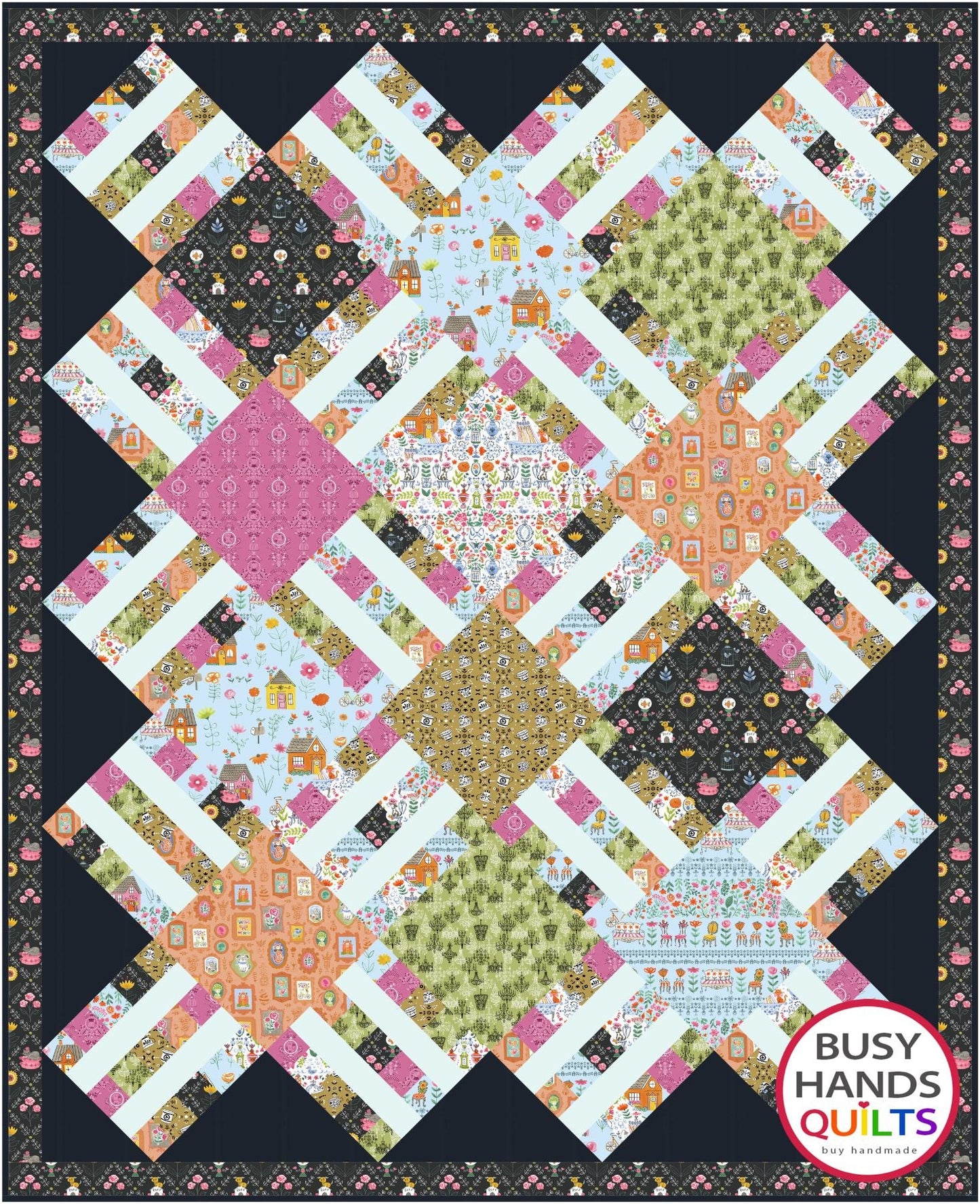 Home Awaits Quilt Pattern PDF DOWNLOAD Busy Hands Quilts $12.99