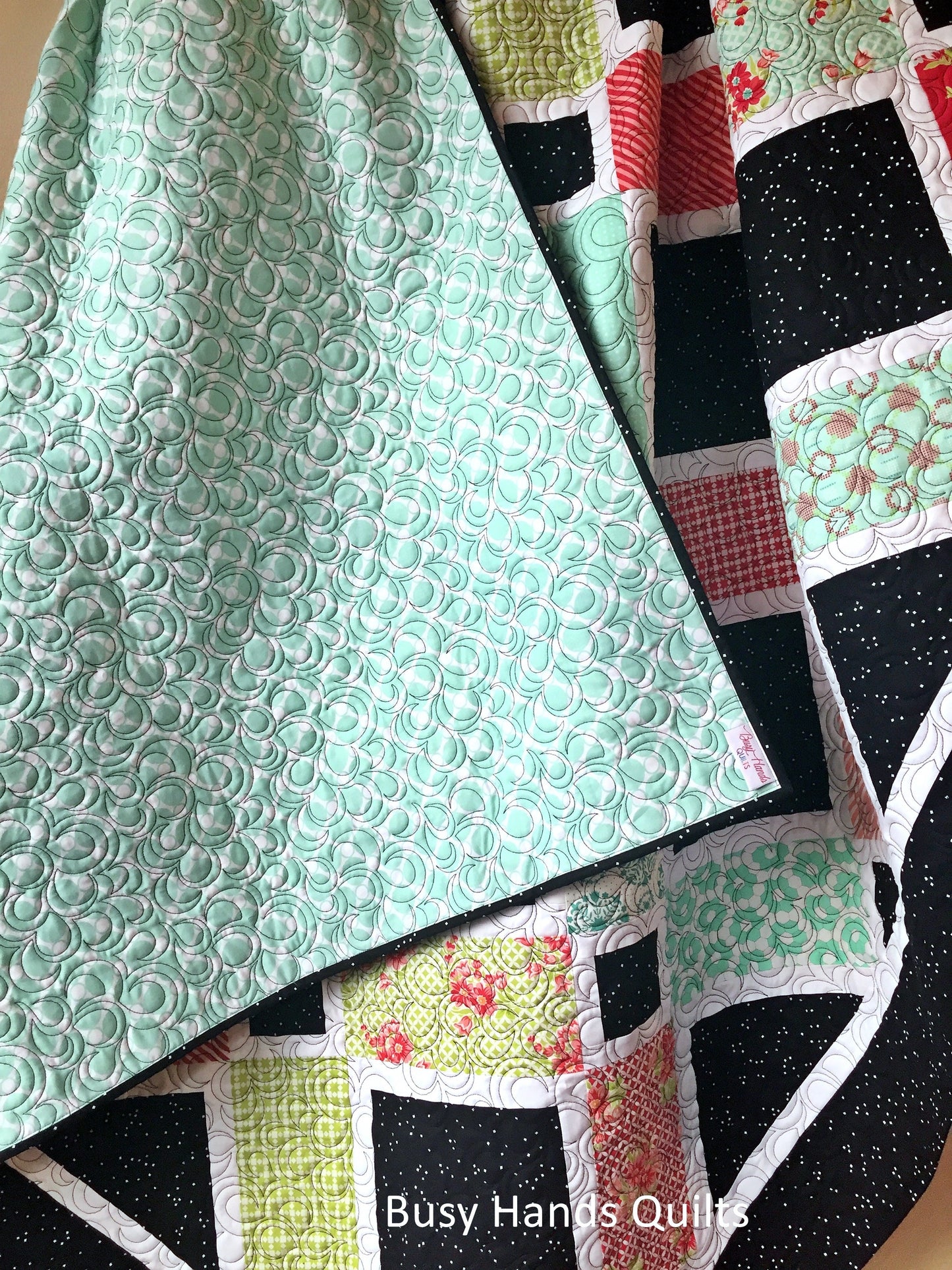 Handmade Looking Glass Twin Bed Quilt Busy Hands Quilts $389