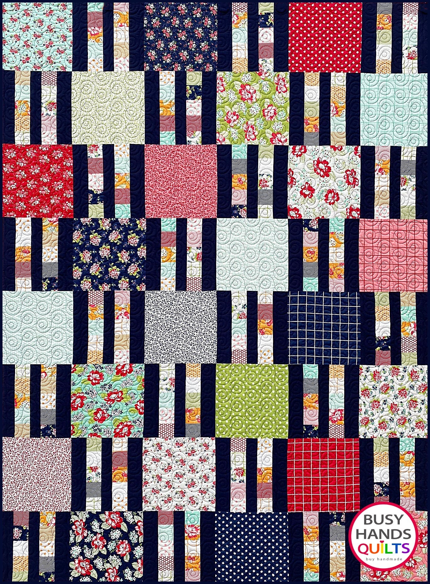 Picket Fence Quilt Pattern PDF DOWNLOAD Busy Hands Quilts $12.99