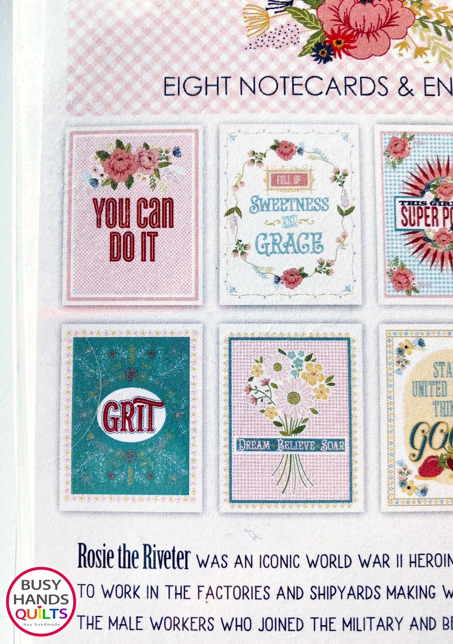 Farmgirls Unite 8 Notecards and Envelopes by Poppie Cotton