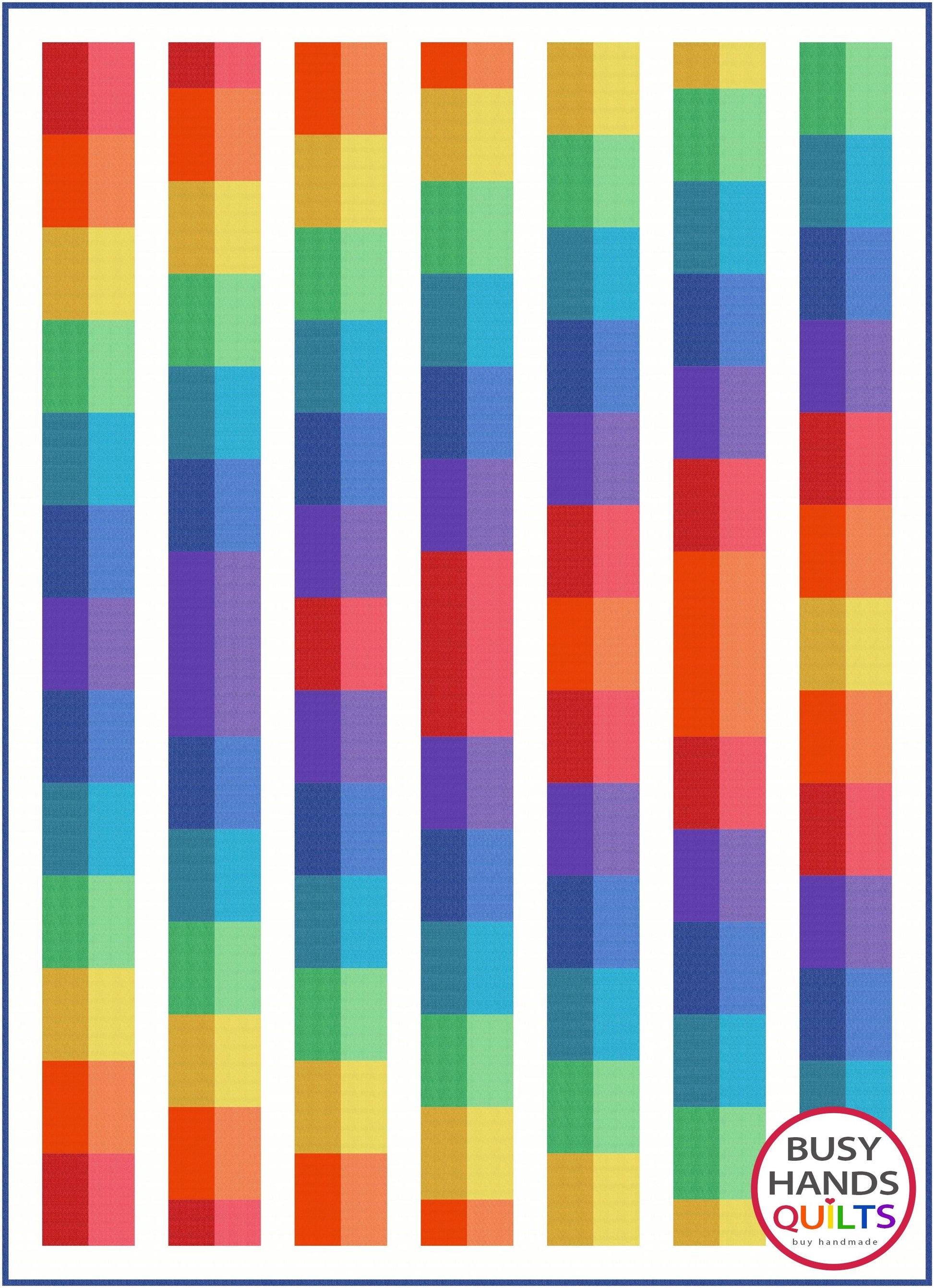 Rainbow Burst Quilt Pattern PDF DOWNLOAD Busy Hands Quilts $12.99
