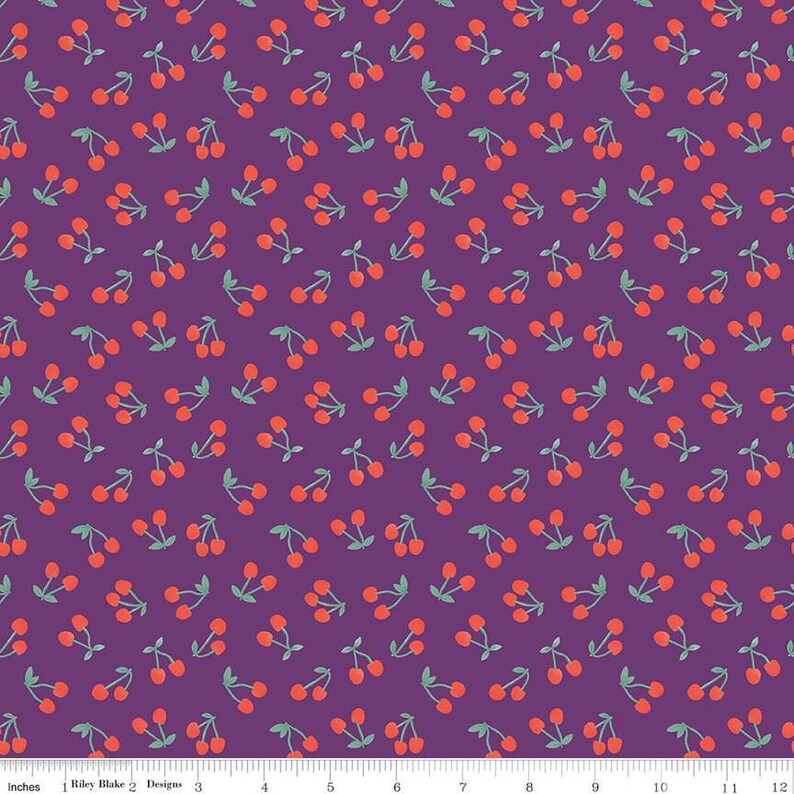 16 Inches - Cherries in Berry from Sweet Picnic by Riley Blake #35