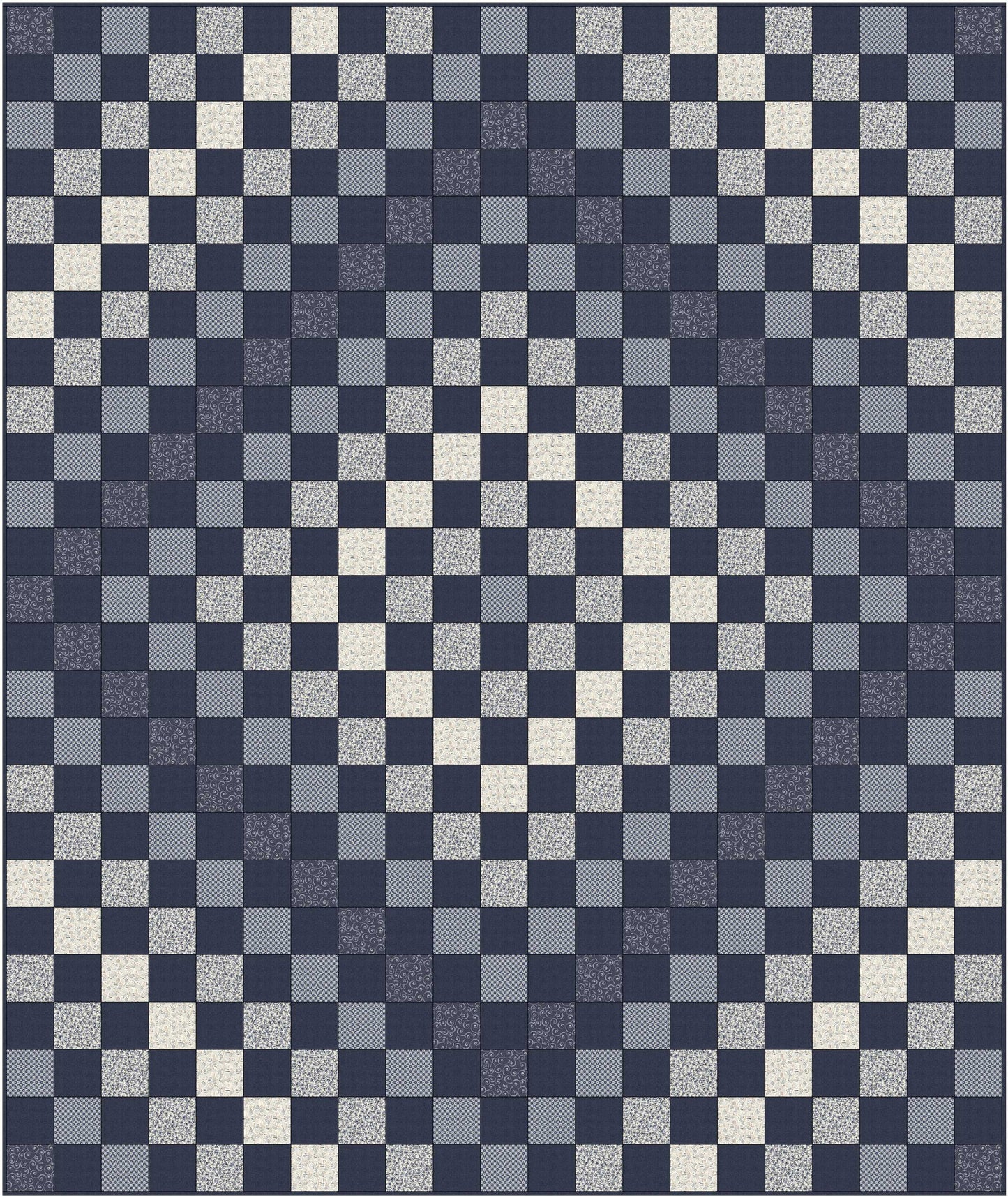 Patchwork Blues Quilt Pattern PDF DOWNLOAD Busy Hands Quilts $12.99