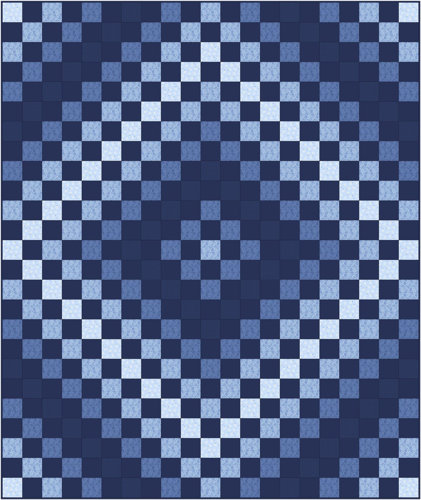 Patchwork Blues Quilt Pattern PDF DOWNLOAD Busy Hands Quilts $12.99