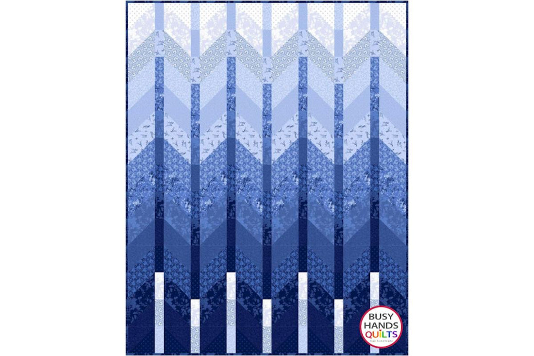Ombre Mountains Quilt Kit in Blue Belle by Maywood Studio!