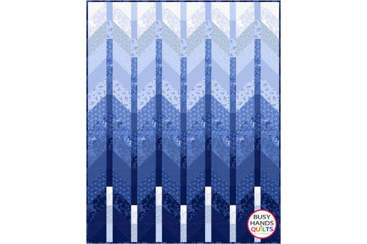 Ombre Mountains Quilt Kit in Blue Belle by Maywood Studio!