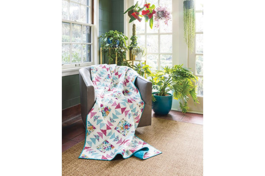 Harmony Throw Quilt Kit in Spring Nectar!