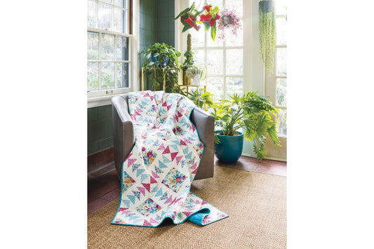Harmony Throw Quilt Kit in Spring Nectar!