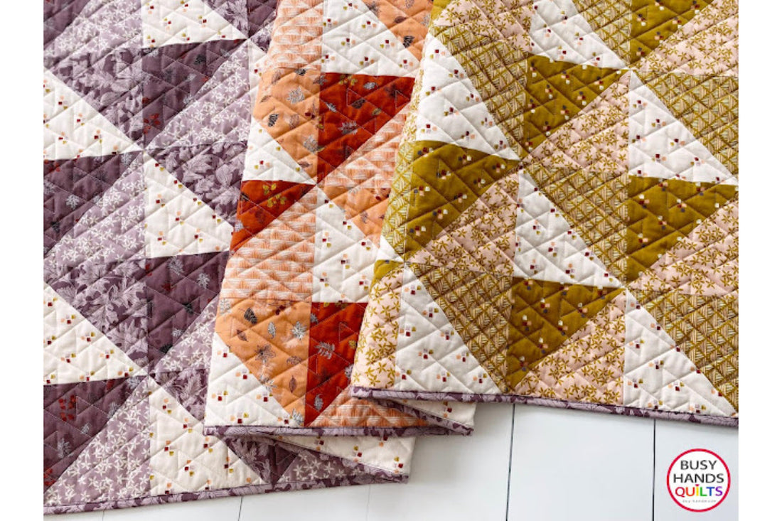 Horizon Throw Quilt in Maple - a New Quilt Pattern!