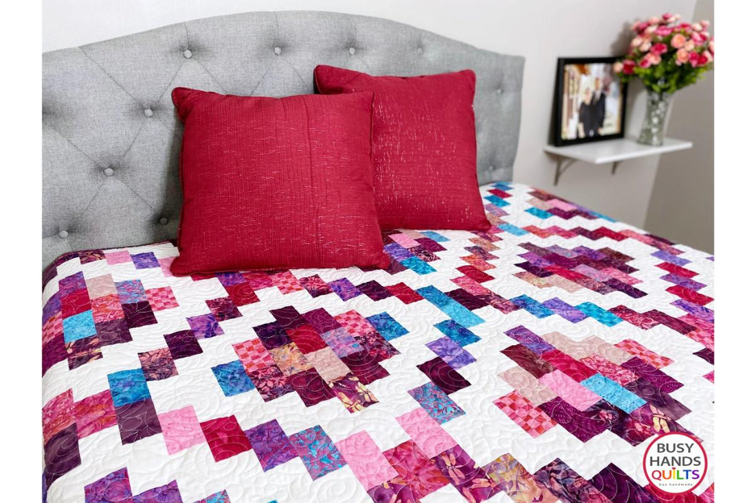 Brick Cottage Lane 2 Queen Quilt in Island Batiks!