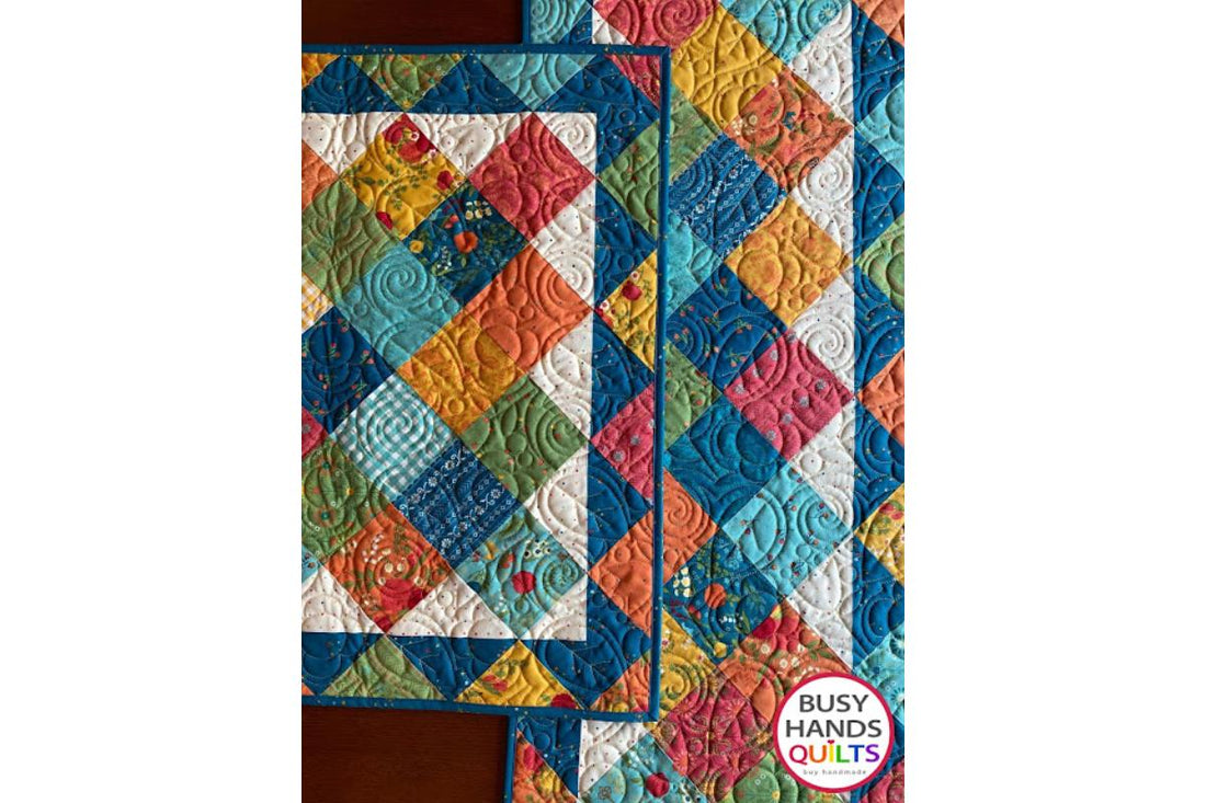 New Quilt Pattern - Jolie Quilted Runner and Wall Hanging Quilts in First Blooms!