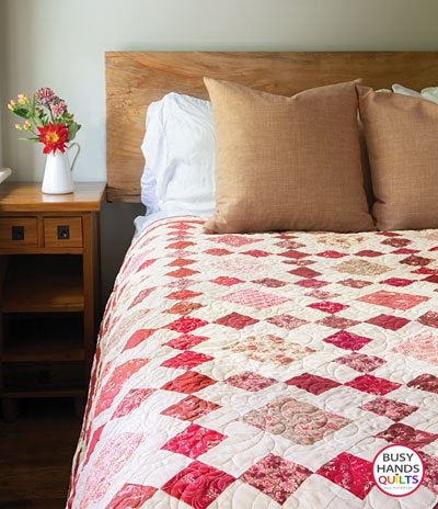 Granny's Square Patch Quilt Pattern - Use Scraps or Just Three Fabrics!