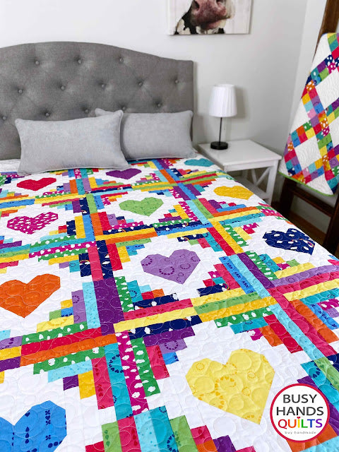 A Log Cabin Heart Quilt - Quilty Cabins in Dream!