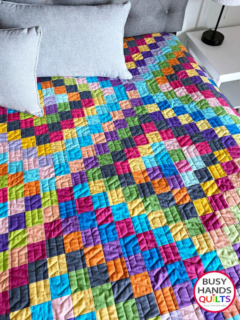 Scrappy Goodness Quilt - the Bright and Bold Solids One!