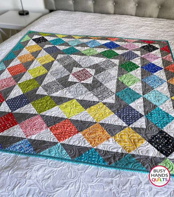 Skip To My Lou Baby Quilt in Violet Craft Modern Classics!