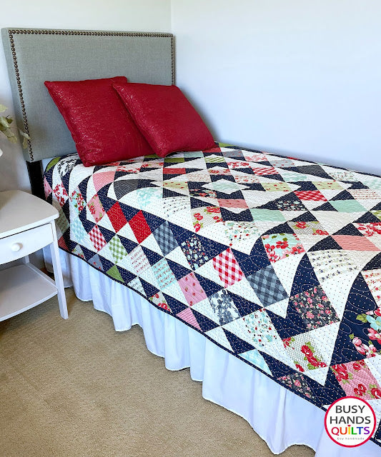 Skip to My Lou Quilt Pattern - Throw Quilt in Sunday Stroll by Bonnie and Camille!
