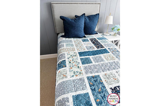 Blessings Throw Quilt in Twilight Creatures - a New Quilt Pattern!