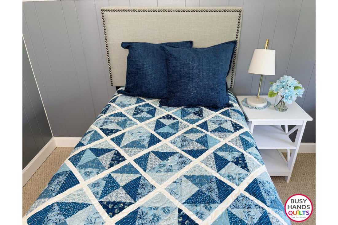 Sunshine Throw Quilt in Perfect Union by Laundry Basket Quilts!