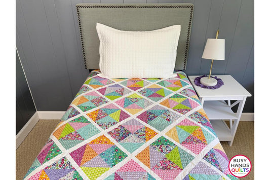 Sunshine Throw Quilt in Vibrance - a New Quilt Pattern!