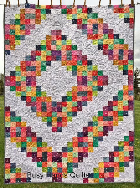 Grandpa's Barn in Ombre Bloom Throw Quilt!
