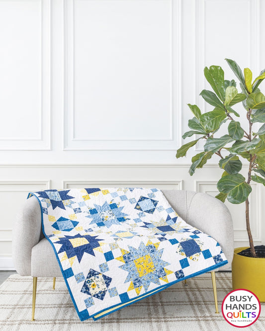 Summer on the Porch Throw Quilt Kit in Sunshine Terrace