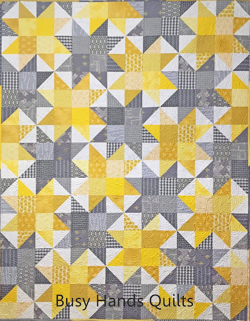 Sunnyside Lap Quilt in Yellows and Grays!