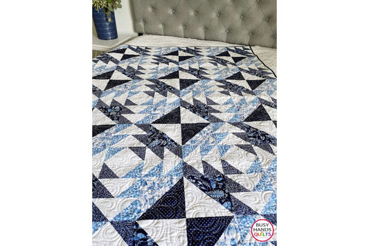 Annabelle Throw Quilt in Botanical Blue!