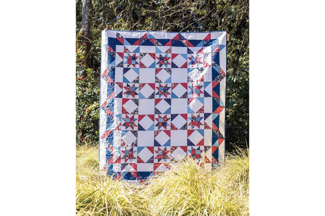 Hometown Stars Large Throw Quilt Kit in Summer Jubilee Fabric