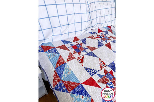 Hometown Stars Quilt Pattern - a Lap Quilt in Back Porch