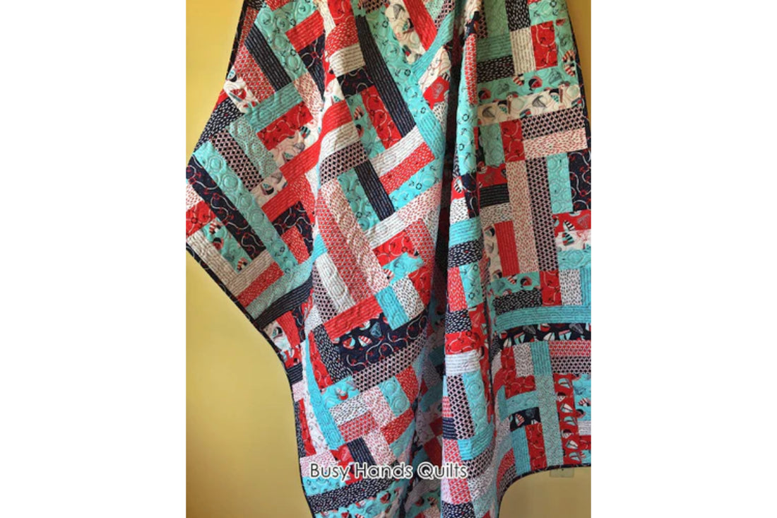 Scrappy Patches Twin Quilt in Nautical Prints!