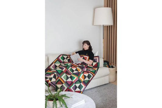 Kindred Throw Quilt Kits in Warm and Cozy by Connecting Threads!