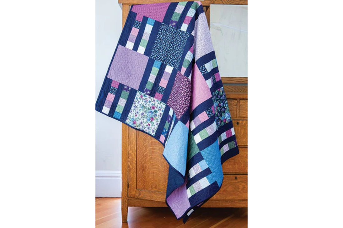 Picket Fence Throw Quilt Kit in Violeta!