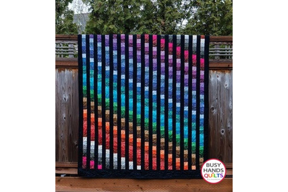 Easy Bargello Throw Quilt Kit in Quartz Metallic Tonals!