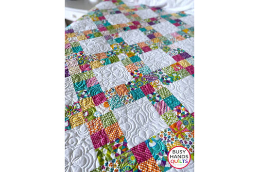 Hand Picked Quilt Pattern - a Throw Quilt in Petal Power!