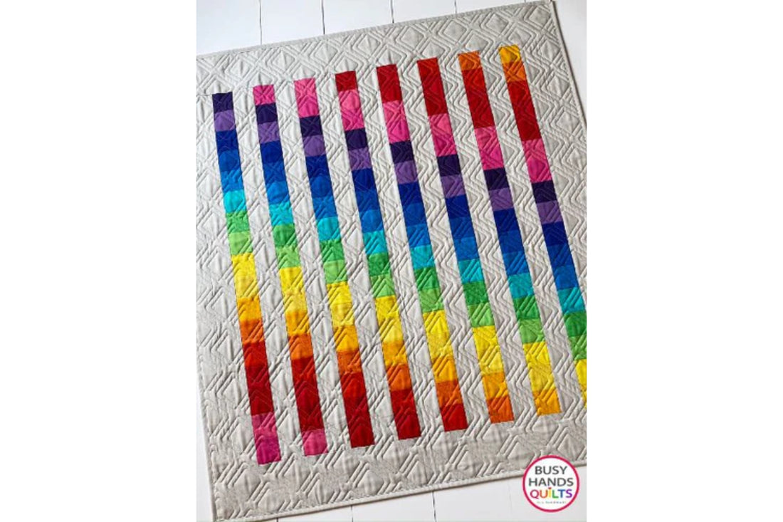 Easy Bargello Rainbow Baby Quilt!