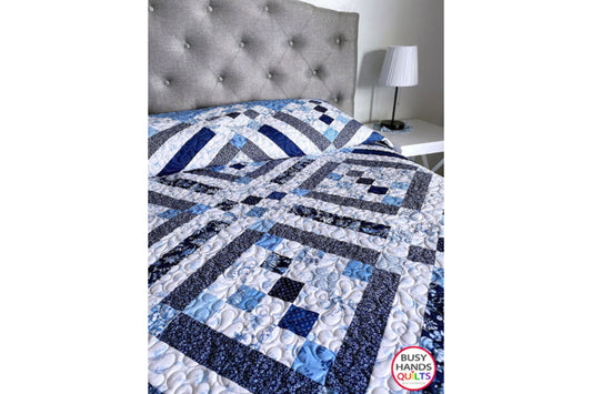 A Sweet Caroline Queen Quilt in Botanical Blue!