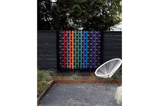 Woven Threads Quilt Pattern - A Twin Size Rainbow on Black!