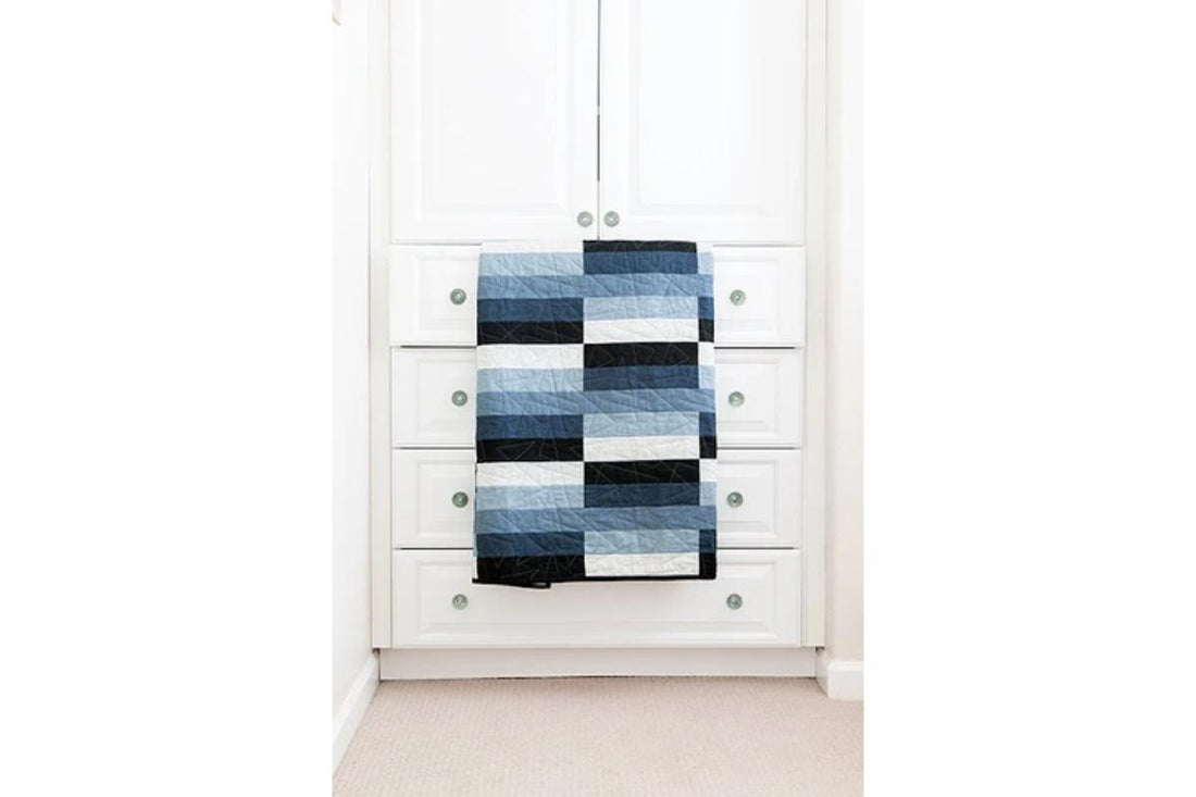 Mirage Throw Quilt Kit in Faux Linen Tonals!