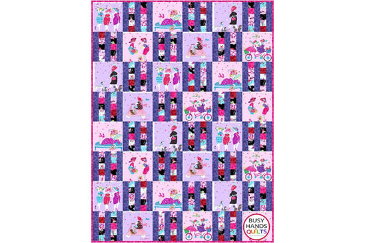 Picket Fence Throw Quilt in Bella Donnas!