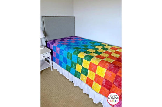 Pixelation Quilt - A Twin Size in Moda Grunge Rainbow!