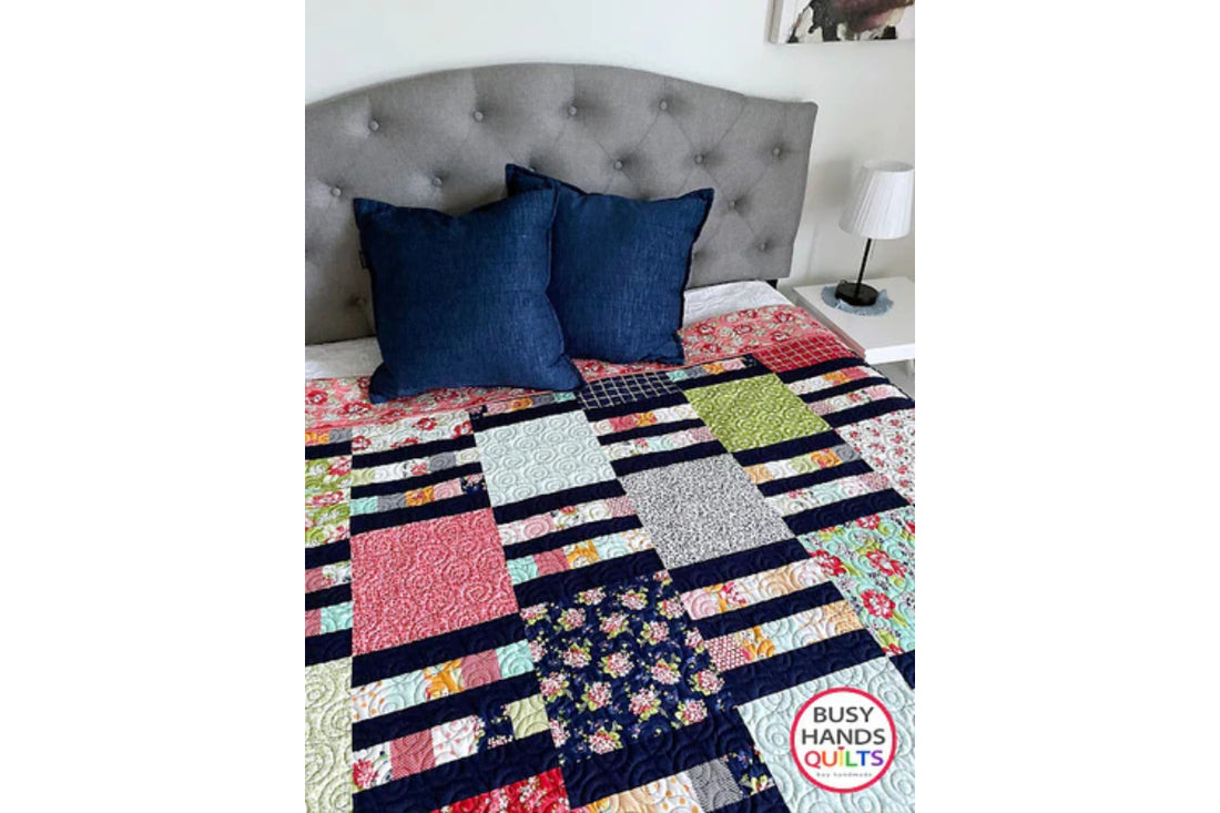 Picket Fence Rectangular Throw Quilt in One Fine Day by Bonnie and Camille!