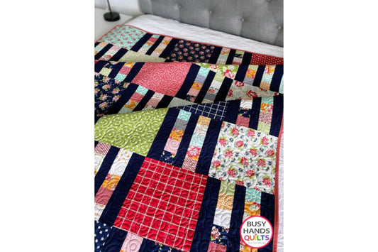 Picket Fence Rectangular Throw Quilt in One Fine Day by Bonnie and Camille!