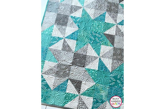 Sunnyside Baby Quilt in Aqua and Gray!