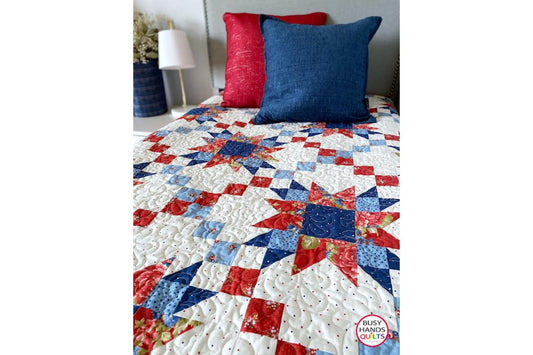 Shooting Stars Quilt Pattern - The Throw Size in Belle Isle by Moda!