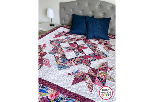 Whimsical Quilt Pattern + Quilt Kits in Plum and Navy Florals!