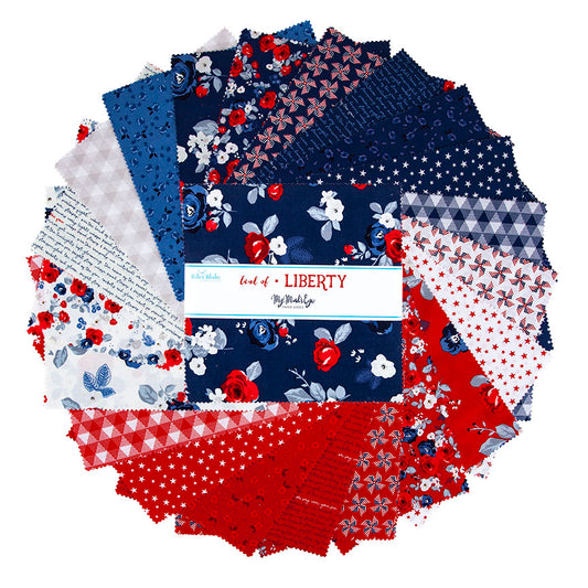 Land of Liberty 10in Layer Cake Squares by My Minds Eye for Riley Blake Designs