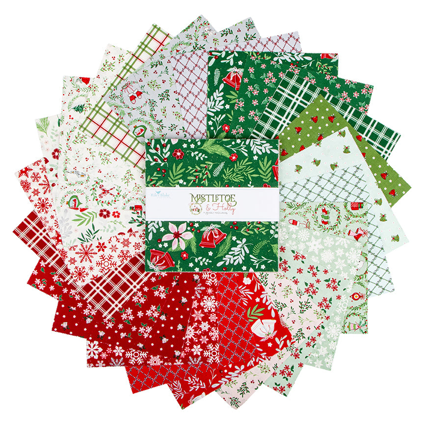 Mistletoe & Holly Layer Cake by Beverly McCullough for Riley Blake 10-16400-42 #359
