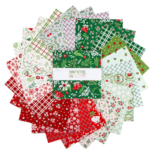 Mistletoe & Holly Layer Cake by Beverly McCullough for Riley Blake 10-16400-42 #359