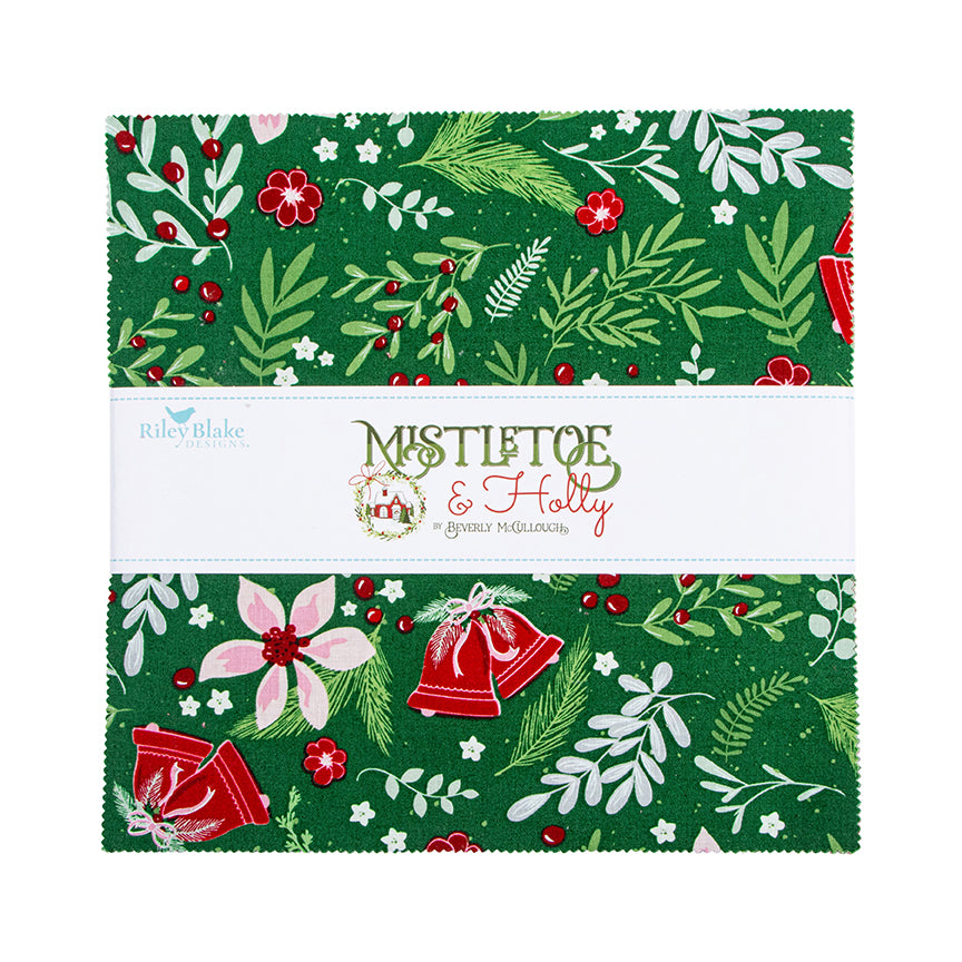 Mistletoe & Holly Layer Cake by Beverly McCullough for Riley Blake 10-16400-42 #359
